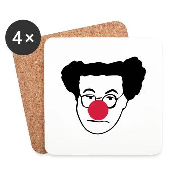 COLUCHE - Dessous de verre (lot de 4) - blanc - Devant