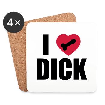 I Love Dick - Coasters (set of 4) - white - Front