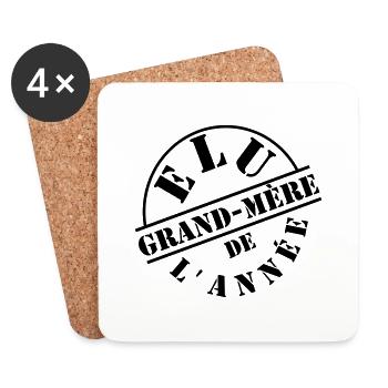 Élu grand mère - Dessous de verre (lot de 4) - blanc - Devant