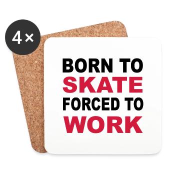 Skateboard - Untersetzer (4er-Set) - Weiß - Vorne