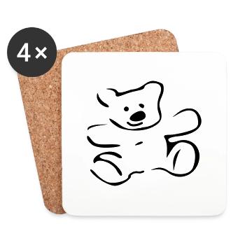 teddybear knut - Untersetzer (4er-Set) - Weiß - Vorne