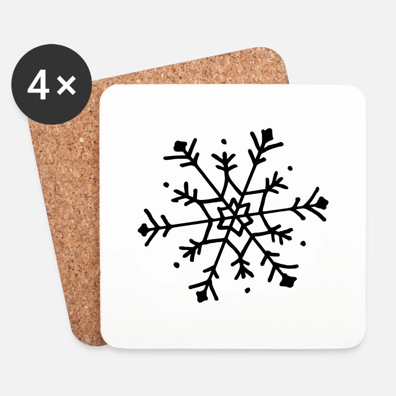 Cute snowflake - Untersetzer (4er-Set) - Weiß