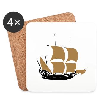 ship - Coasters (set of 4) - white - Front