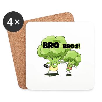 Bro Bros - Untersetzer (4er-Set) - Weiß - Vorne