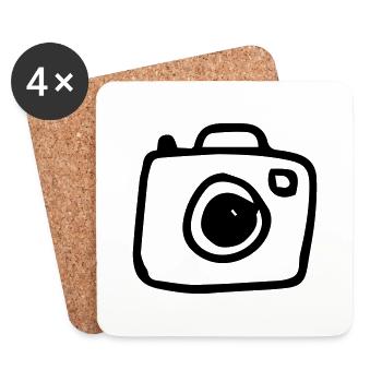 Kamera,photographisch,Bild,Ausrüstung,Studio,Linse - Untersetzer (4er-Set) - Weiß - Vorne