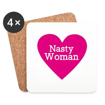 NASTY WOMAN - Dessous de verre (lot de 4) - blanc - Devant