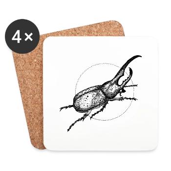 worm - Coasters (set of 4) - white - Front