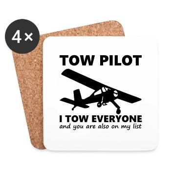 tow pilot schlepppilot wilga - Untersetzer (4er-Set) - Weiß - Vorne