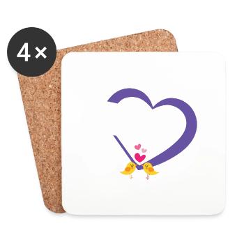 chick - Coasters (set of 4) - white - Front