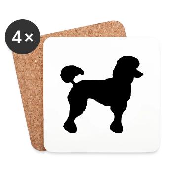 Hund - Untersetzer (4er-Set) - Weiß - Vorne