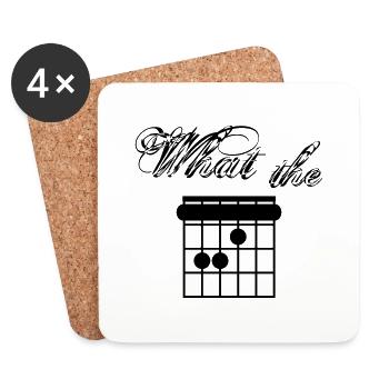 What the F-Chord - Untersetzer (4er-Set) - Weiß - Vorne
