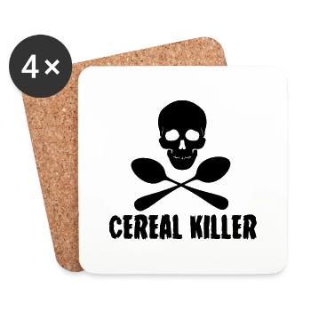 Halloween: Cereal Killer - Dessous de verre (lot de 4) - blanc - Devant