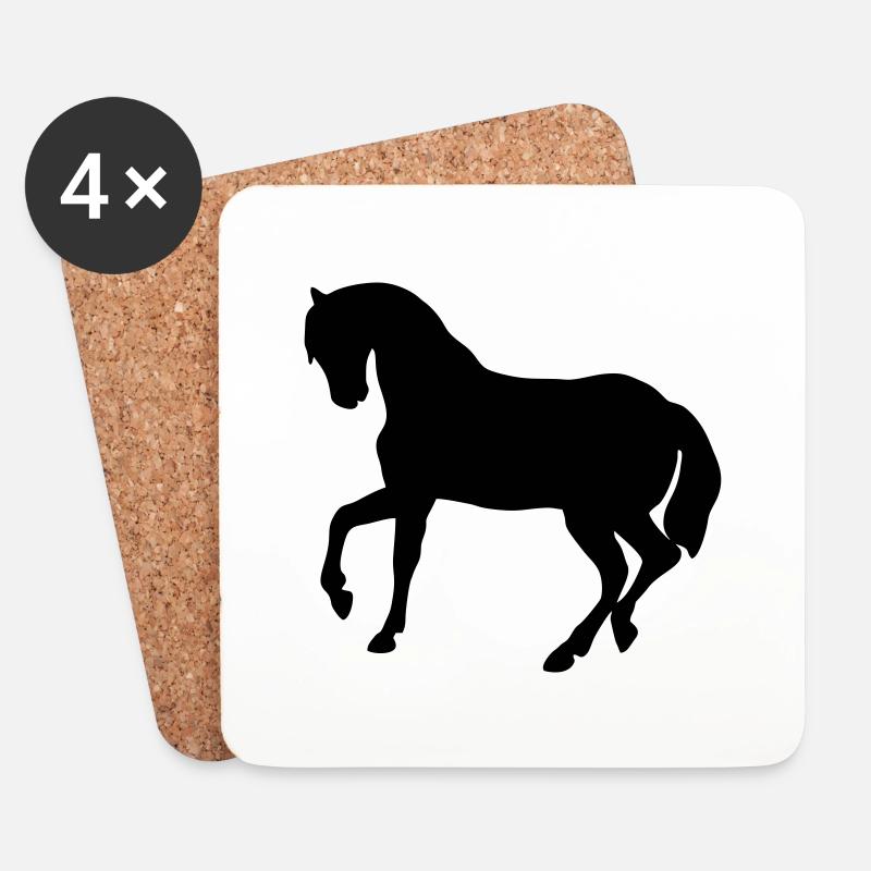 Süßes Pony - Untersetzer (4er-Set) - Weiß