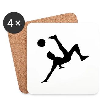 football - Dessous de verre (lot de 4) - blanc - Devant
