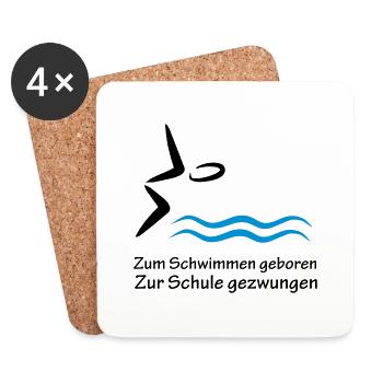 schwimmen - Untersetzer (4er-Set) - Weiß - Vorne