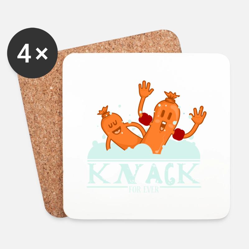 knack_time - Untersetzer (4er-Set) - Weiß