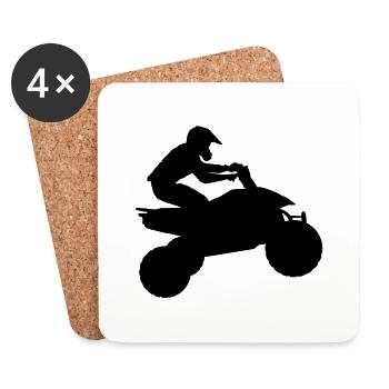 quad11 - Dessous de verre (lot de 4) - blanc - Devant