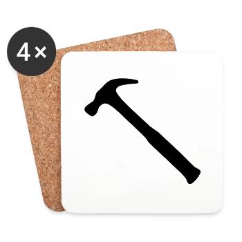 hammer - Untersetzer (4er-Set) - Weiß - Vorne