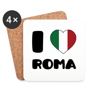I Love Roma - Coasters (set of 4) - white - Front