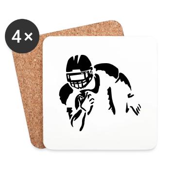 football spieler - Untersetzer (4er-Set) - Weiß - Vorne