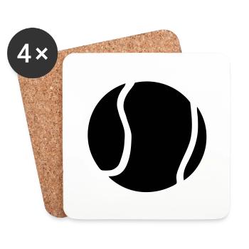 Tennis Ball - Coasters (set of 4) - white - Front