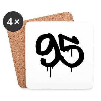 Tag : 95 - Untersetzer (4er-Set) - Weiß - Vorne