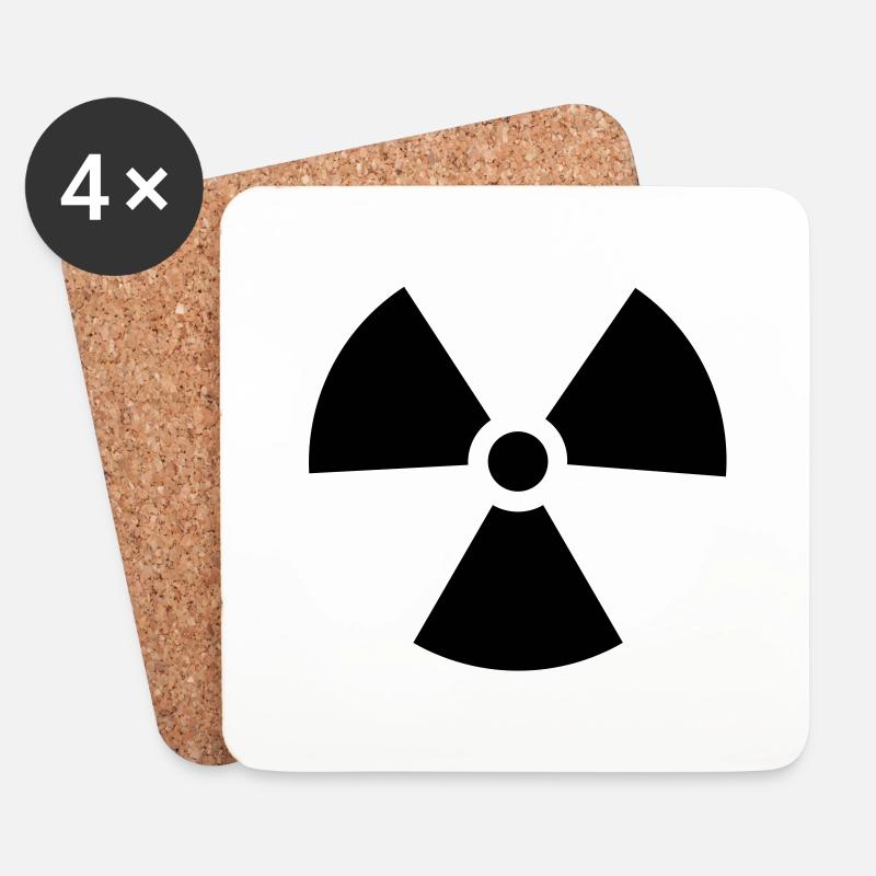 atomzeichen - Untersetzer (4er-Set) - Weiß
