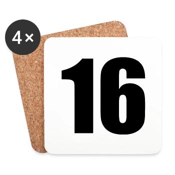 16 - Untersetzer (4er-Set) - Weiß - Vorne