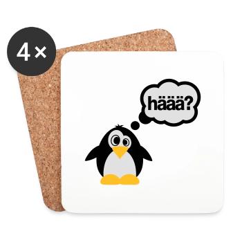 Penguins - Haaa? - Dessous de verre (lot de 4) - blanc - Devant