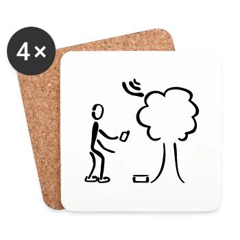 Geocacher - Untersetzer (4er-Set) - Weiß - Vorne