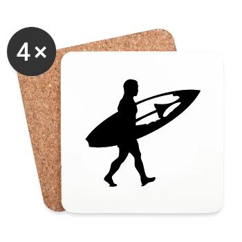 surfer - Untersetzer (4er-Set) - Weiß - Vorne