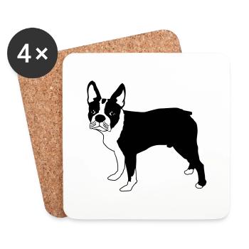 Boston terrier de - Untersetzer (4er-Set) - Weiß - Vorne
