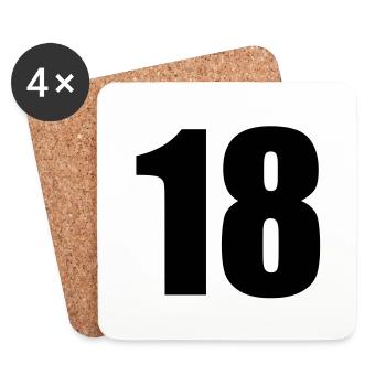 18 - Dessous de verre (lot de 4) - blanc - Devant