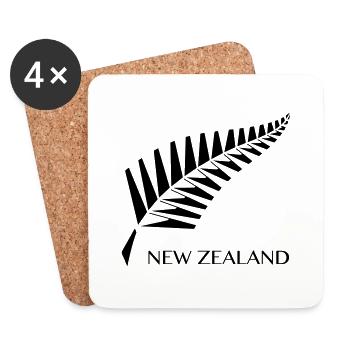 Nouvelle-Zélande Farn - Dessous de verre (lot de 4) - blanc - Devant