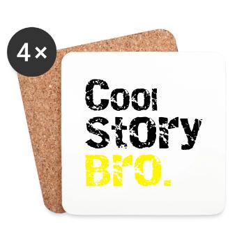 Cool story Bro - Coasters (set of 4) - white - Front