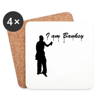 i_am_banksy - Untersetzer (4er-Set) - Weiß - Vorne