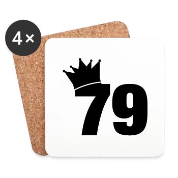 79_krone_f1 - Untersetzer (4er-Set) - Weiß - Vorne