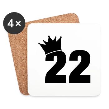 22_krone_f1 - Untersetzer (4er-Set) - Weiß - Vorne