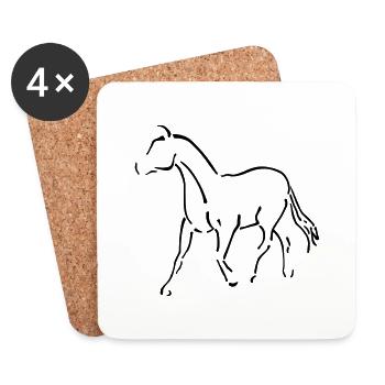 Horse - Untersetzer (4er-Set) - Weiß - Vorne