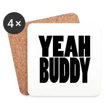 Yeah Buddy - Coasters (set of 4) - white - Front