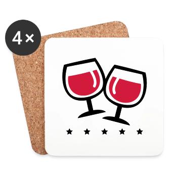 wein_symbol_pp2 - Coasters (set of 4) - white - Front