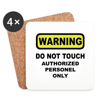 warning humor - Coasters (set of 4) - white - Front