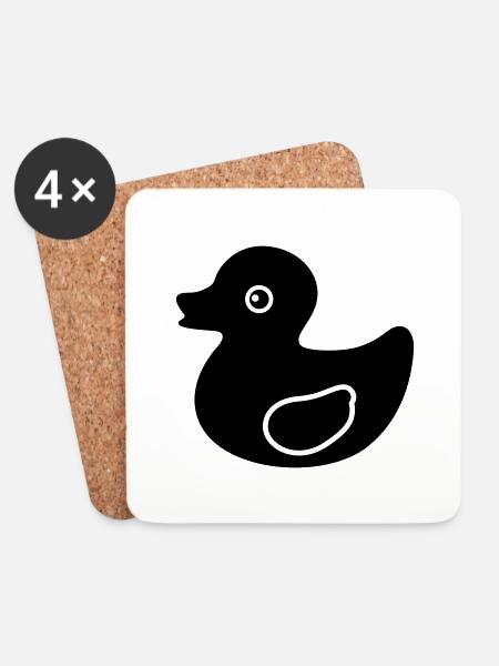 rubber duck - Coasters (set of 4) - white