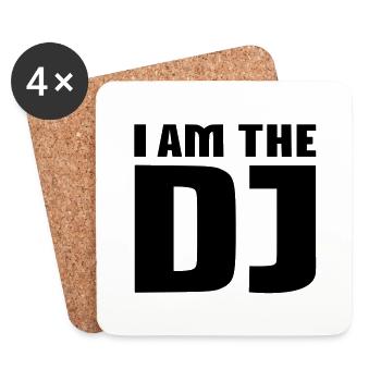 DJ - Dessous de verre (lot de 4) - blanc - Devant