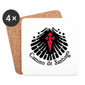 camnio_de_santiago_shell_stars - Untersetzer (4er-Set) - Weiß - Vorne