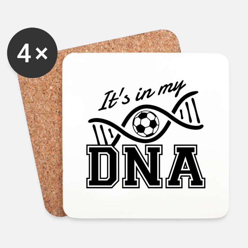 DNA Fußball - Untersetzer (4er-Set) - Weiß