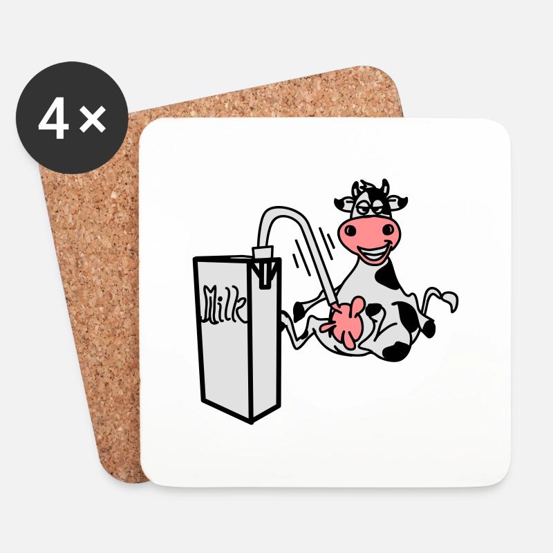 milkcow - Untersetzer (4er-Set) - Weiß
