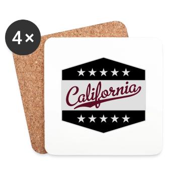 Californie - Dessous de verre (lot de 4) - blanc - Devant