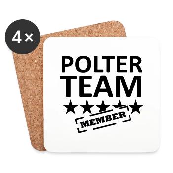 polter team - Untersetzer (4er-Set) - Weiß - Vorne