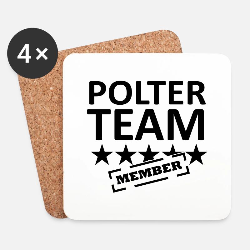 polter team - Untersetzer (4er-Set) - Weiß